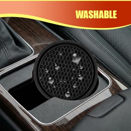 YoRise 4 Piezas Portavasos para Auto 2.7 Pulgadas Negro miniatura 4