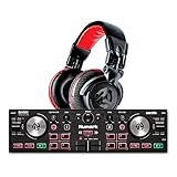Sie möchten DJ werden? Ihre Weg beginnt hier - DJ-Controller-Paket mit Numarks DJ2GO2 Touch zwei-Deck-Kompakt-Controller und Red Wave Carbon High-Quality Full-Range-DJ-Kopfhörer