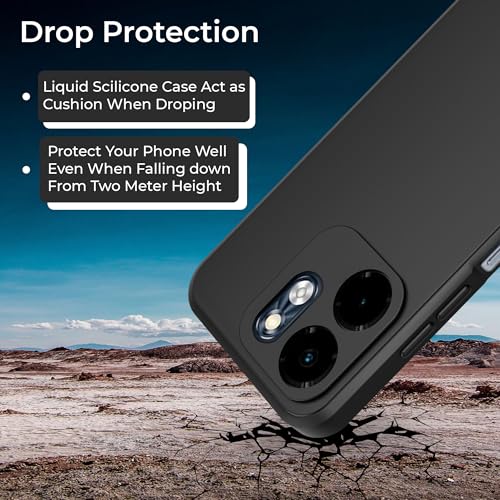 Image of A rtistque Back Cover Case for Infinix Smart 9HD 5G with Camera Protection | Shockproof TPU|Stylish Protective Design|Slim Fit|Ultra Matte| Back Cover - Black