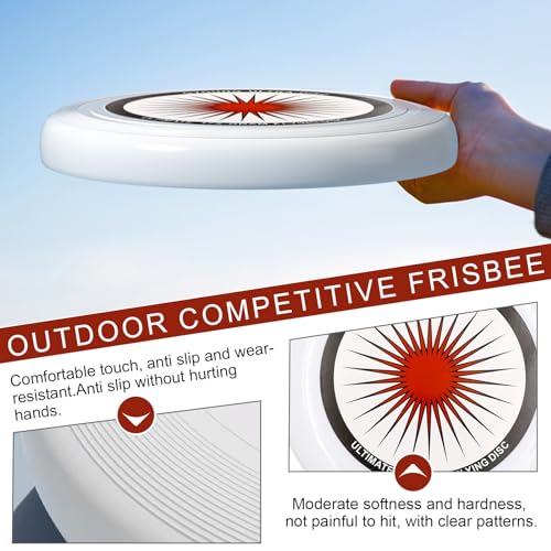 175g Outdoor-Wettkampf-Frisbee, Ultimate Frisbee,frisbee scheibe, drehbares Profi-Frisbee, Bio-Ultimate-Frisbee für Outdoor-Funsport, geeignet für Gelegenheitsspieler und Profis (Aufbewahrungstasche)
