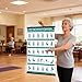 Chair Exercise Chart for Seniors, Home Chair Exercise Guide Wall Charts, Foldable Chairs Yoga Wall Charts, Beginners Fitness Chart Workout Guide, for Fitness, Stretching, Workout, Training