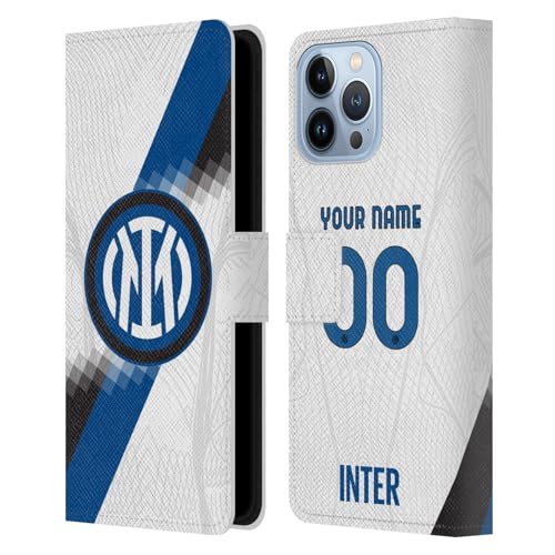 Coque Inter Milan iPhone 13 Pro Max personnalisée en cuir style portefeuille Head Case Designs