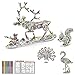 Queta Juego de Rompecabezas de Colorear 3D, Kit de Puzzle 3D para Colorear de Arte y Manualidades DIY Juguetes de Pintura Educativa para Niños Regalo de Cumpleaños Navidad con 12 Rotuladores (Animal)