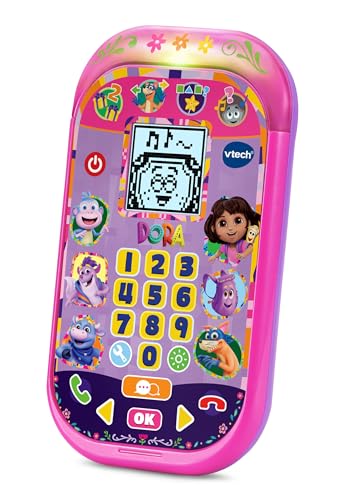 VTech Dora: Adventure Calls Learning Phone, Official Dora Toy, Interactive Role Play Phone, Games & Numbers - Image 3
