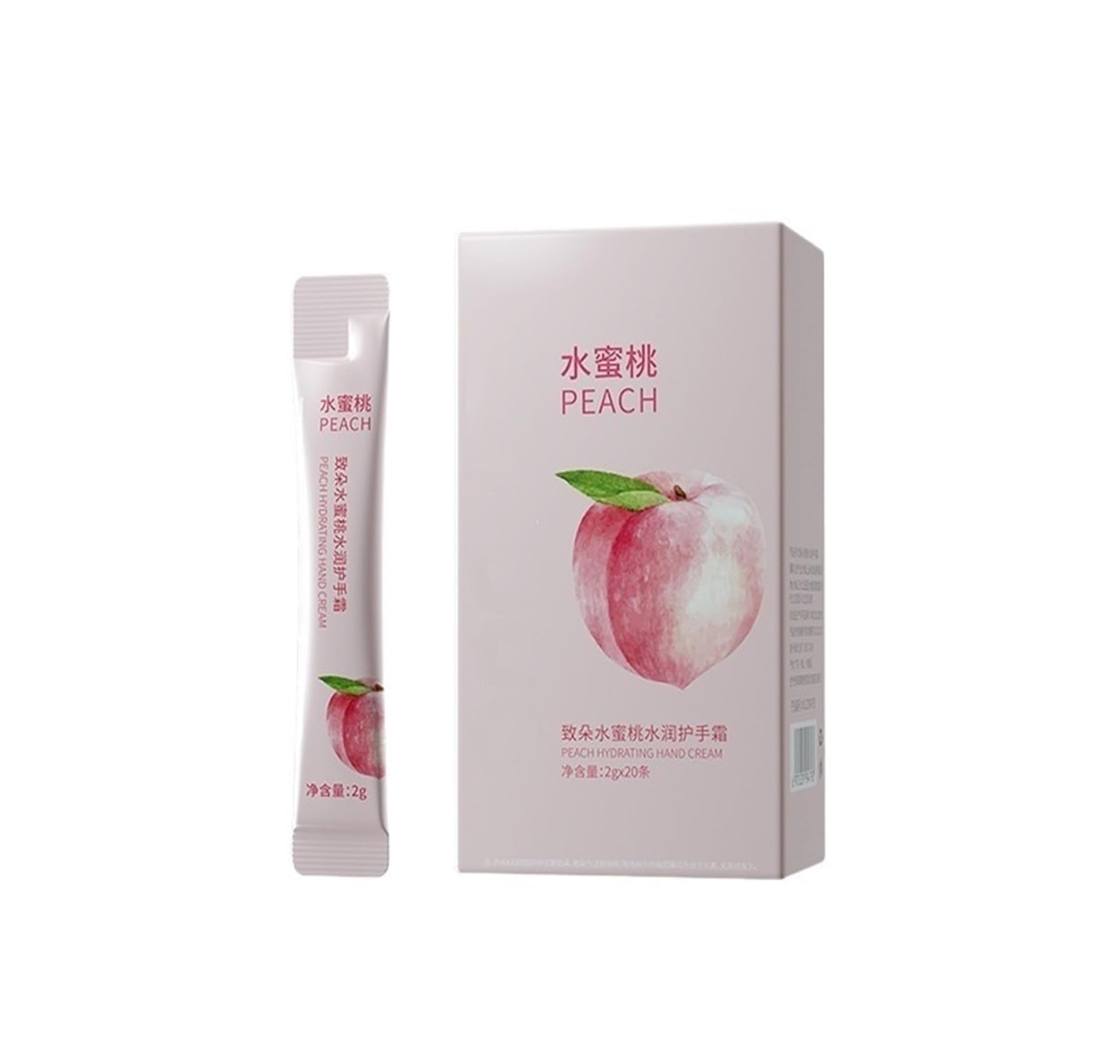 Crema de Manos Raya Melocotón 20uds | Hidratante, humectante e hidratante portátil.(2pcs)