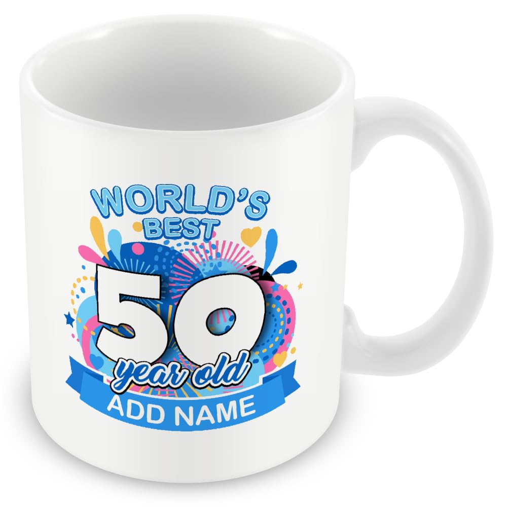 50th Birthday Gifts – World's Best 50 Year Old Mug for Men & Women