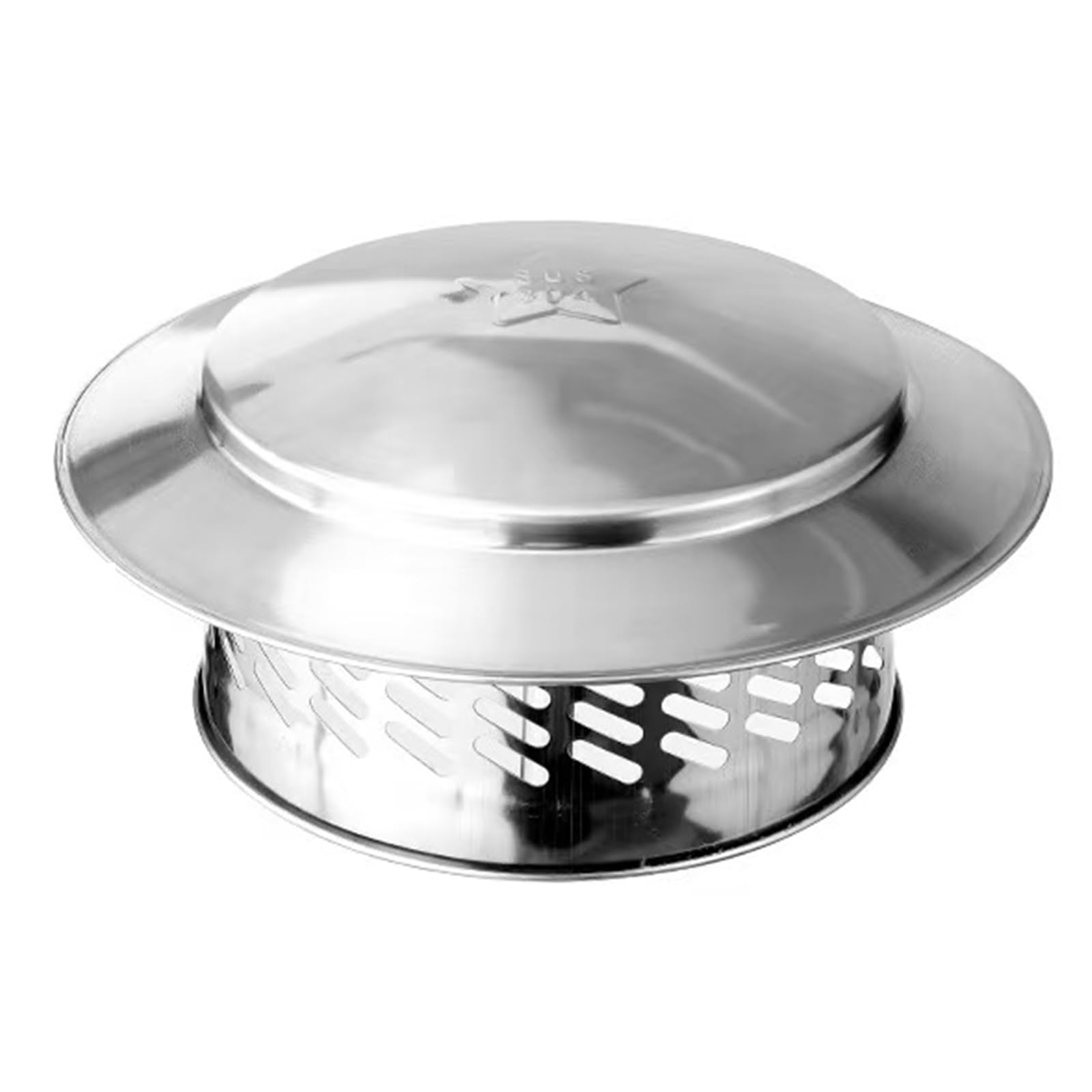 Ankuce Cone Top Chimney Cap, Chimney Cover Cap Outside Roof Fireplace Screen Cover Exterior Stove Pipe Topper (Sliver, 8in)