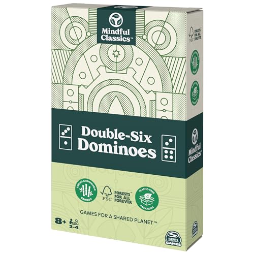 Double-Six Dominoes de Madera con Estuche de Bambú miniatura 7