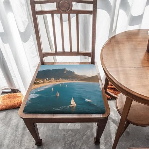 Cojín cuadrado para silla de exterior con acolchado cómodo de 3 cm para patio y oficina 6