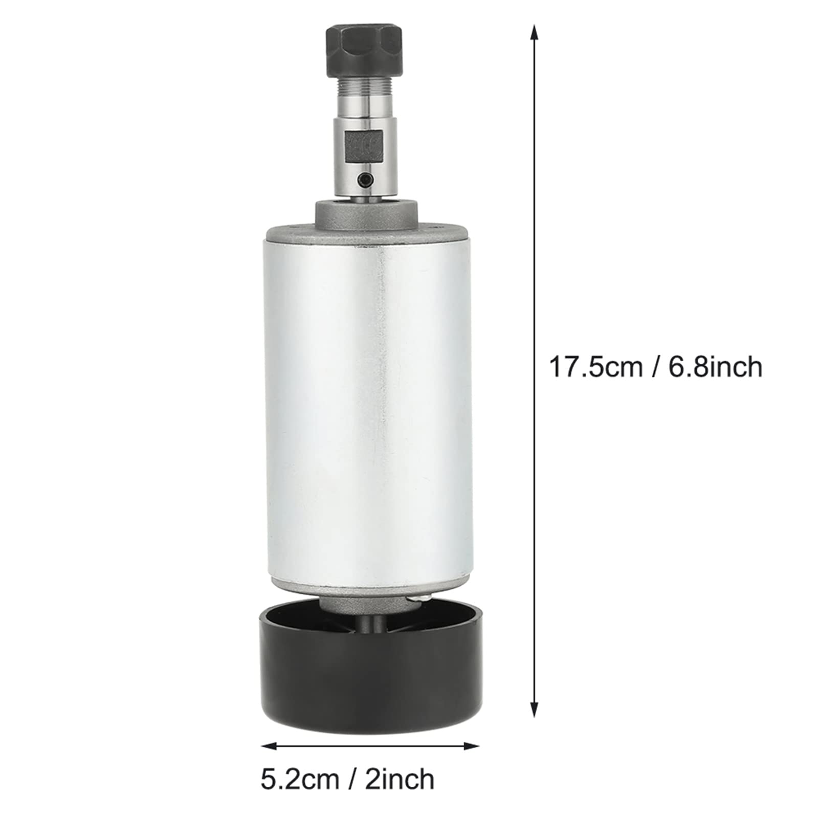 Motore Mandrino Senza Spazzole 52mm, DC Brushless per Incisione CNC | 100% nuovo di zecca, design raffreddato ad aria, alta precisione di 0,01-0,04, velocità massima 12.000 giri/min, ideale per