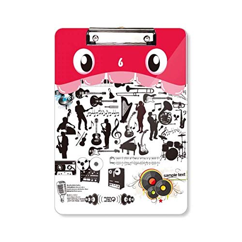 Porte-bloc A4 rock pour festival de musique et organisation de documents