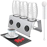 [RAHMEN OHNE SCHARFE KANTEN]Der Edelstahl dieses Abtropfgeräts wird mit Premium-Technologie verarbeitet. Alle Kanten des Abtropfgeräts sind glatt poliert. Es tut weder Ihrer Hand noch Ihren Flaschen weh