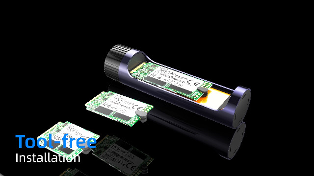 Boitier Ssd M.2 Boîtier SSD M.2 NVME USB 3.2 Gen 2 10Gbps FIDECO - Support UASP/TRIM - Sans Outil Adaptateur M.2 Usb C