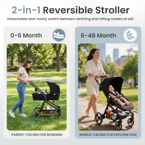 Leooy 2-1 Baby Stroller