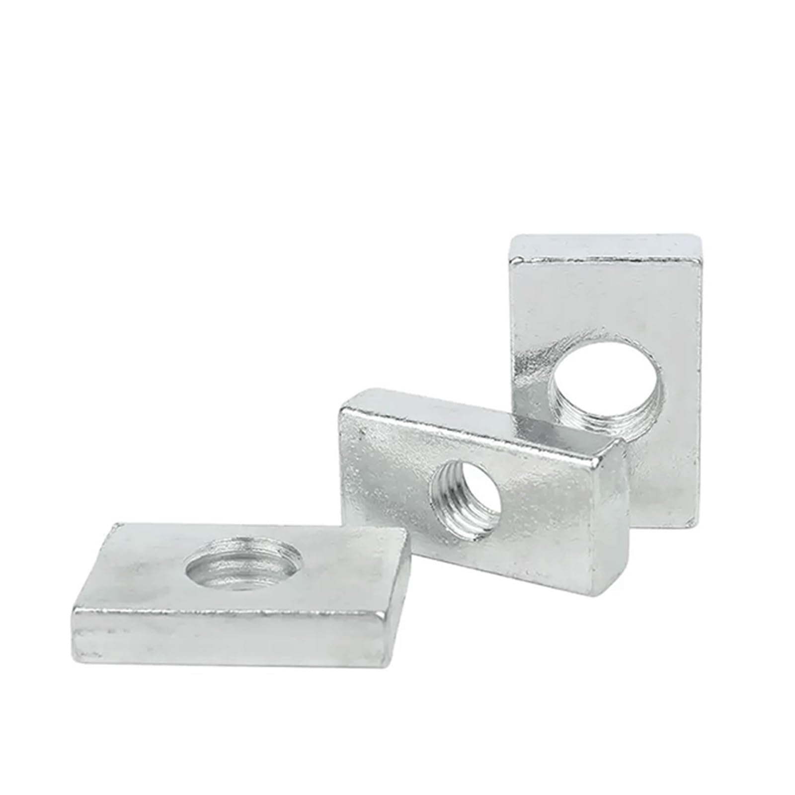 10/50 piezas Tuercas cuadradas M3 M4 M5 M6 M8 Tuercas rectangulares Tuercas deslizantes delgadas Accesorio de perfil de aluminio de acero al carbono galvanizado(50pcs,M5x20x15x4)