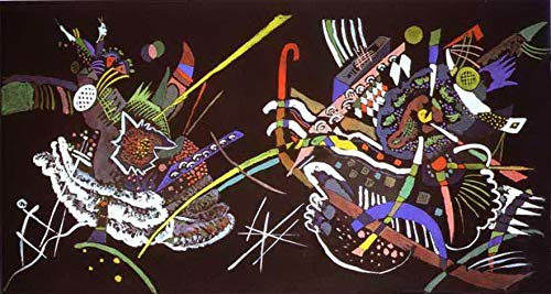 $50-$1000 Hand Painted by Academic Artists - Famous Oil Painting - Draft for Mural in unjuried Art Show Wall Wassily Kandinsky Abstract - Handmade Art Paintings on Canvas -03