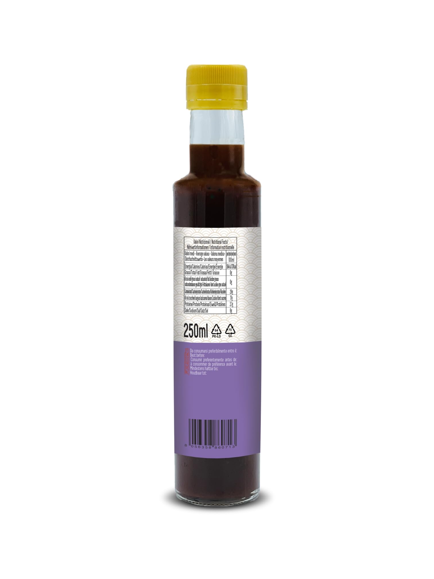 Umami Salsa Teriyaki 250ml - Glaseado Japonés Denso para Pollo, Salmón y Carne - Sin Conservantes ni Colorantes - Sabor Auténtico - Made in Italy