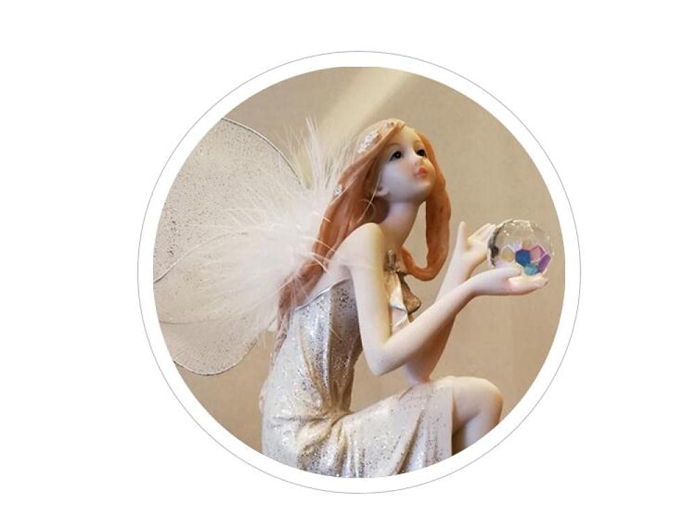 Scultura Artigianaleresina Fiore Fata Bellezza Angelo Decorazione Figurine Ragazza Carina Ornamento