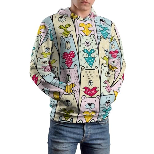 Sweatshirt ours mignon UMENG pull à capuche pour cocooning et sorties