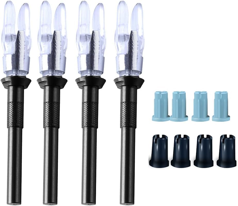 DEEPOWERLED Lighted Nocks Universal Fit Arrow Nocks .166 with Bushings of .204 .245