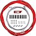 4 Pezzi Kit di Cavo Freno Interno Bici Universale Cavo del Freno della Bicicletta di Ricambio per Bici da Montagna e Bici da Strada (Rosso)