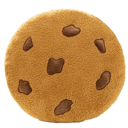Herfair Keks-Kissen Lustig Deko Plüsch Rund Weich für Boden Couch Sofa Schlafzimmer Dekoration Geschenk