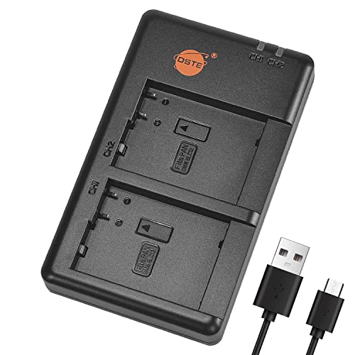 DSTE DE A80,DE A80AA/SX   Batería USB Dual Quick Charger Compatible con DMW BLC12,DMW BLC12e,BP DC12,BP DC12U,Panasonic Lumix DMC G7,DMC GH2,DMC FZ330,DMC FZ200,DMC FZ1000,V LUX4 Leica Q Sigma BP 51