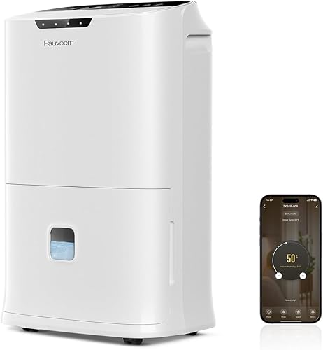 Deshumidificador Energy Star 2024 de 5000 pies cuadrados, máximo 90 pintas, deshumidificador inteligente Smart WiFi de control de humedad para el