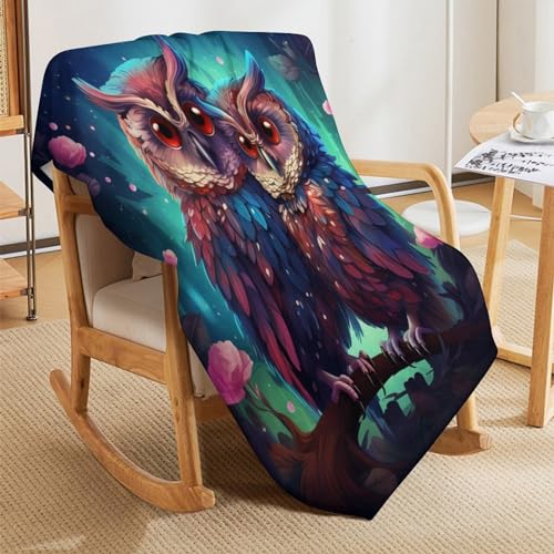 Manta de búho suave de 180 x 200 cm para regalar en invierno 5