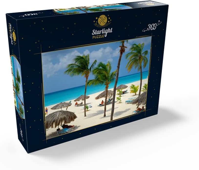 MyPuzzle Eagle Beach, Aruba, Leeward Islands, Caribbean - Premium 300 Piece Jigsaw Puzzle for Adults