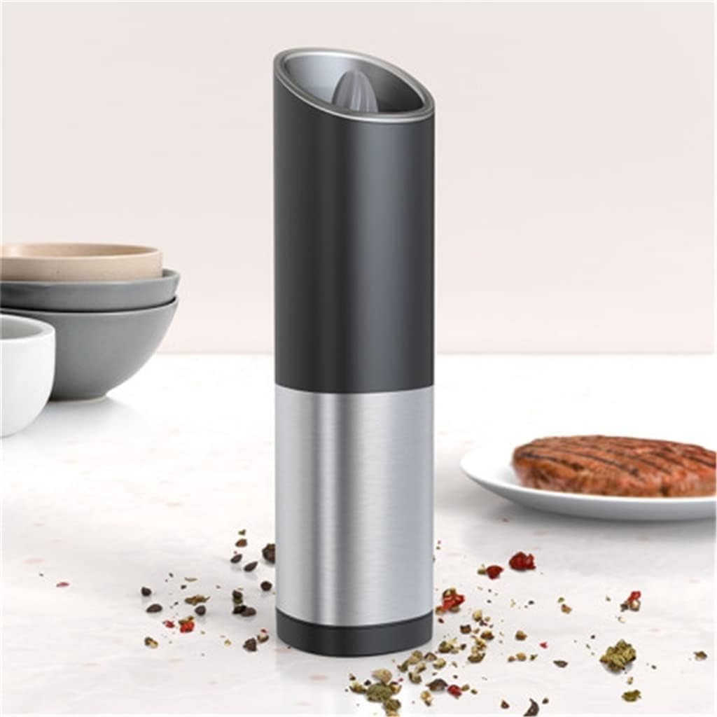 Pepper Grinder Electric Salt and Pepper Grinder with LED Light Automatic Spice Mill Adjustable Coarseness Kitchen Tool