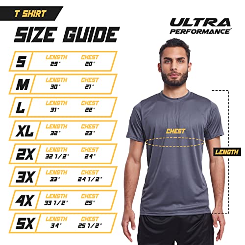 Ultra Performance Dry Fit T Shirts For Men 5 Pack Moisture Wicking Tee Shirts #TOP4