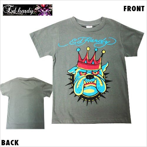 Amazon Co Jp エドハーディー Ed Hardy キッズtシャツ ブルドック グレー 出産祝い セレブブランド セレブ愛用 西海岸 B系 半袖 タトゥー 子供服 キッズ La 2 3歳 100 110cm 並行輸入品 服 ファッション小物