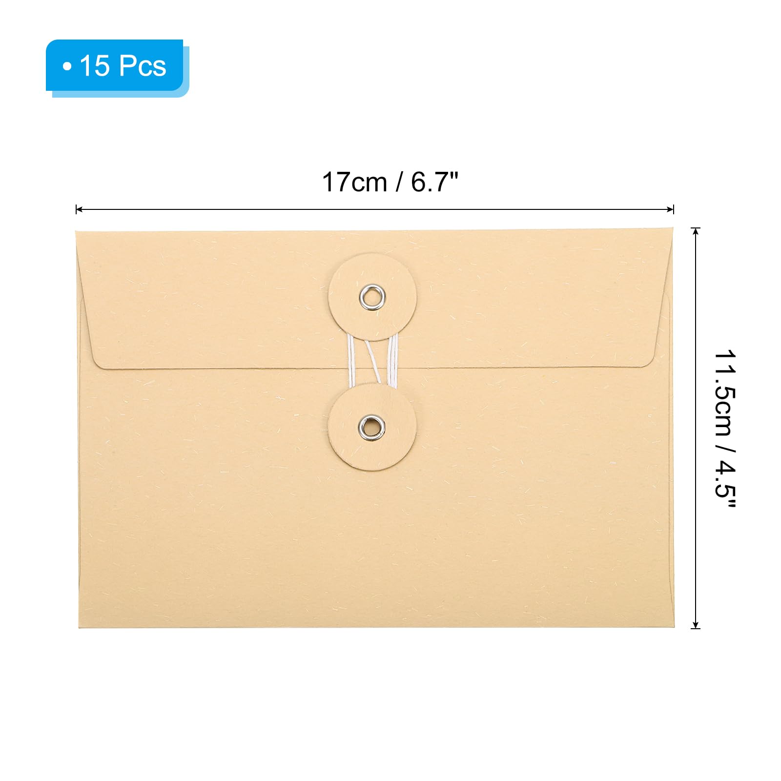 PATIKIL 4.5x6.7 Gift Card Envelopes with String Tie Closure - Image 2