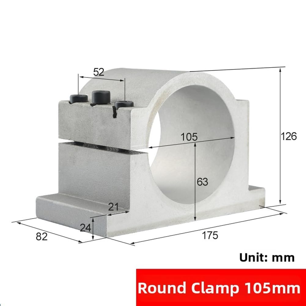 Base in alluminio pressofuso anodizzato per montaggio stabile del motore mandrino in ambienti di lavorazione e produzione CNC (105)