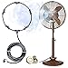 DPZCHI Fan Mister, Mister para Ventilador 19.36ft pre-ensamblado sin Fugas del Sistema de Fugas de Agua, con 6 boquillas de nebulización y una válvula, Cualquier Ventilador