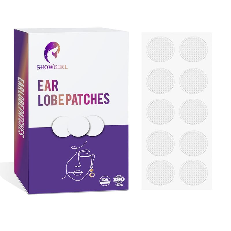 SHOWGIRL Ear Lobe Patches Ear Lobe Support Patches Earlobes Invisible lob for Heavy Earrings Lift Patches for Long Time Wearing Earrings Protect Healthy Ear Lobes Against Tearing sheet-1 (10 pcs)-picture-15