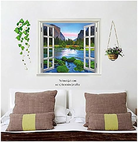 Angood Fake Window Wall Poster,Decorative Poster Wall Stickers