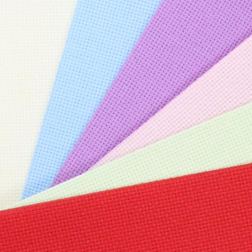 Image of KCS 6 pc of 12 inch x 18 inch (30cmx45cm) Counted Cotton Aida Cloth Cross Stitch Fabric (16CT-E)