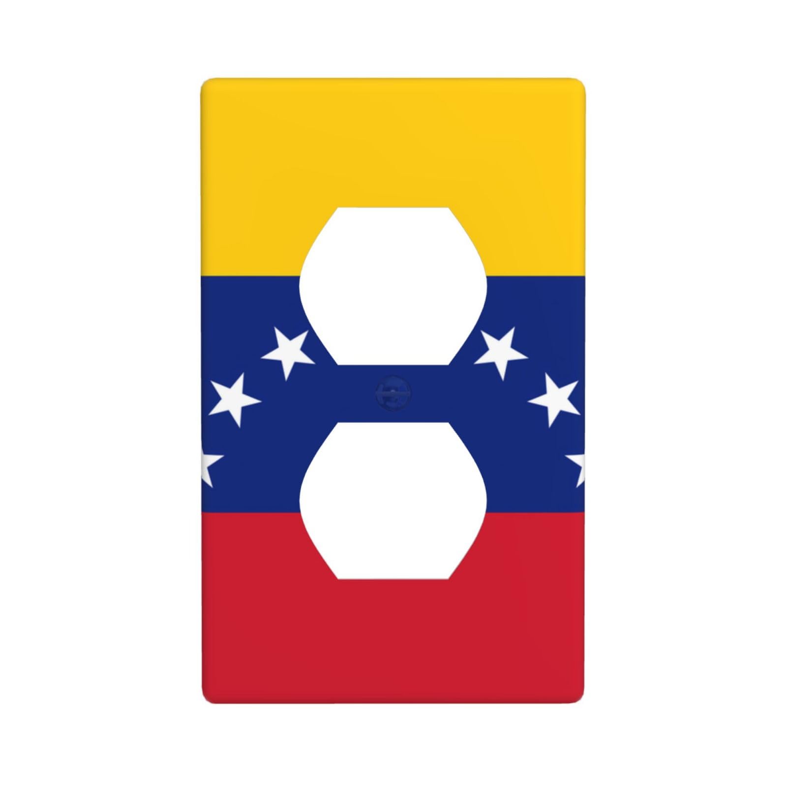 Flag of Venezuela Decorative Switch Plate Cover-Unbreakable Polycarbonate Wall Plate for Home Office, 1 Gang with Screws