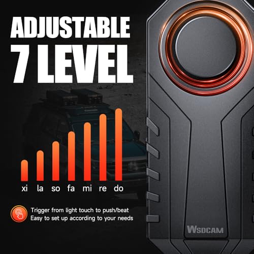 image for WSDCAM Screw-Mounted Trailer Anti-Theft Alarm - 113dB Loud Vibration S