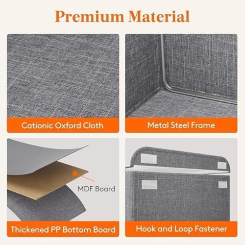 Image of 26L Folding Storage Box with Lid and Organizer Cloth | Foldable Cloth Organizer for Storage Wardrobe | Foldable Storage Box Organiser | Organisers Storage Box for Clothes |Dress Storage(Pack of 1)