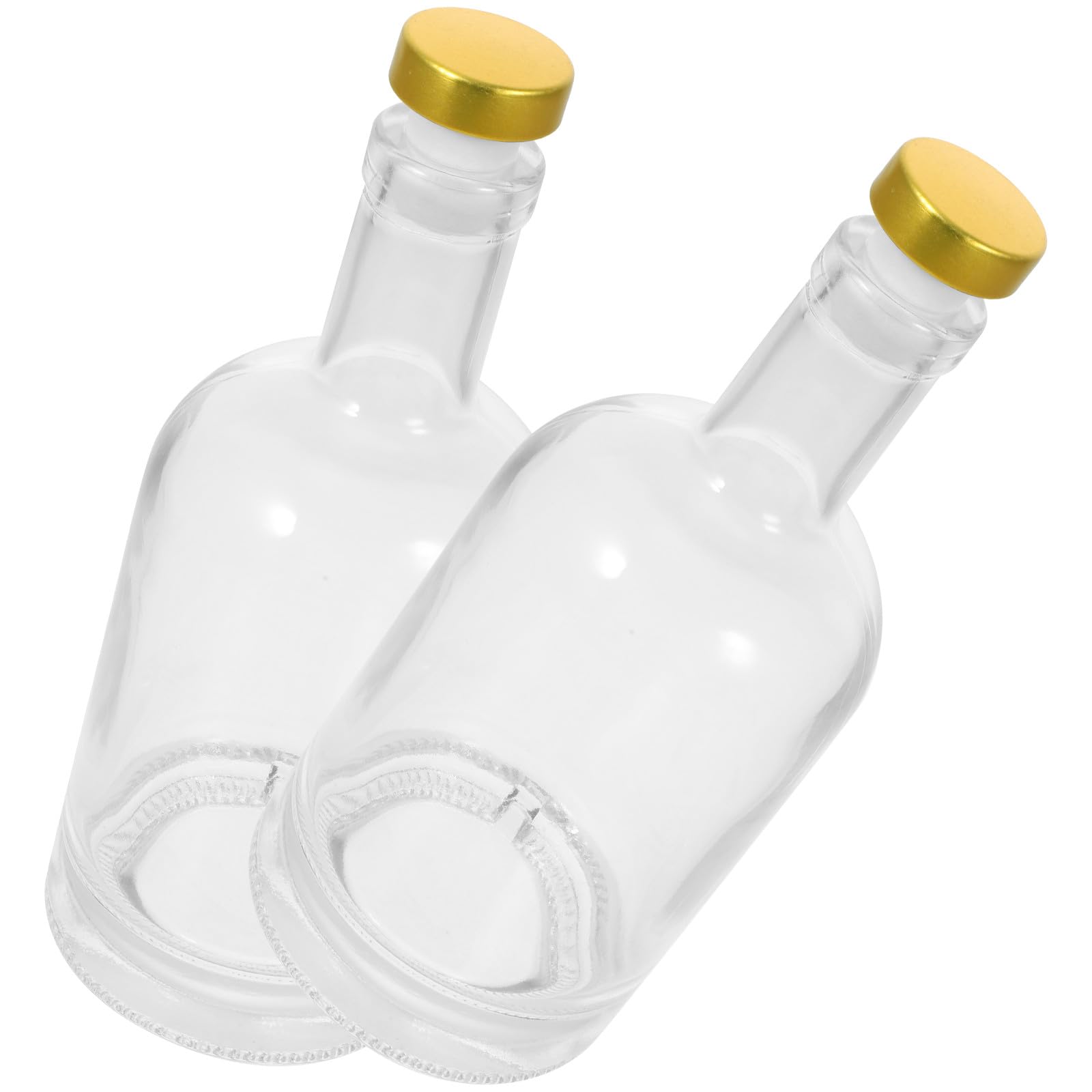 2 Stück-Pack Wodkaflaschen aus Glas 375ml Transparent Dickwandig