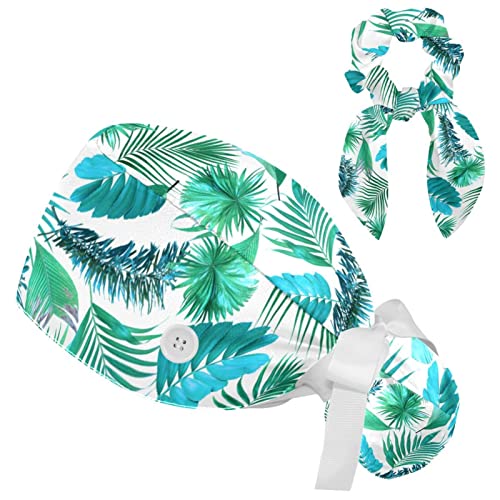 Bonnet bouffant à nouer bonnet de gommage fleur taille unique pour cheveux
