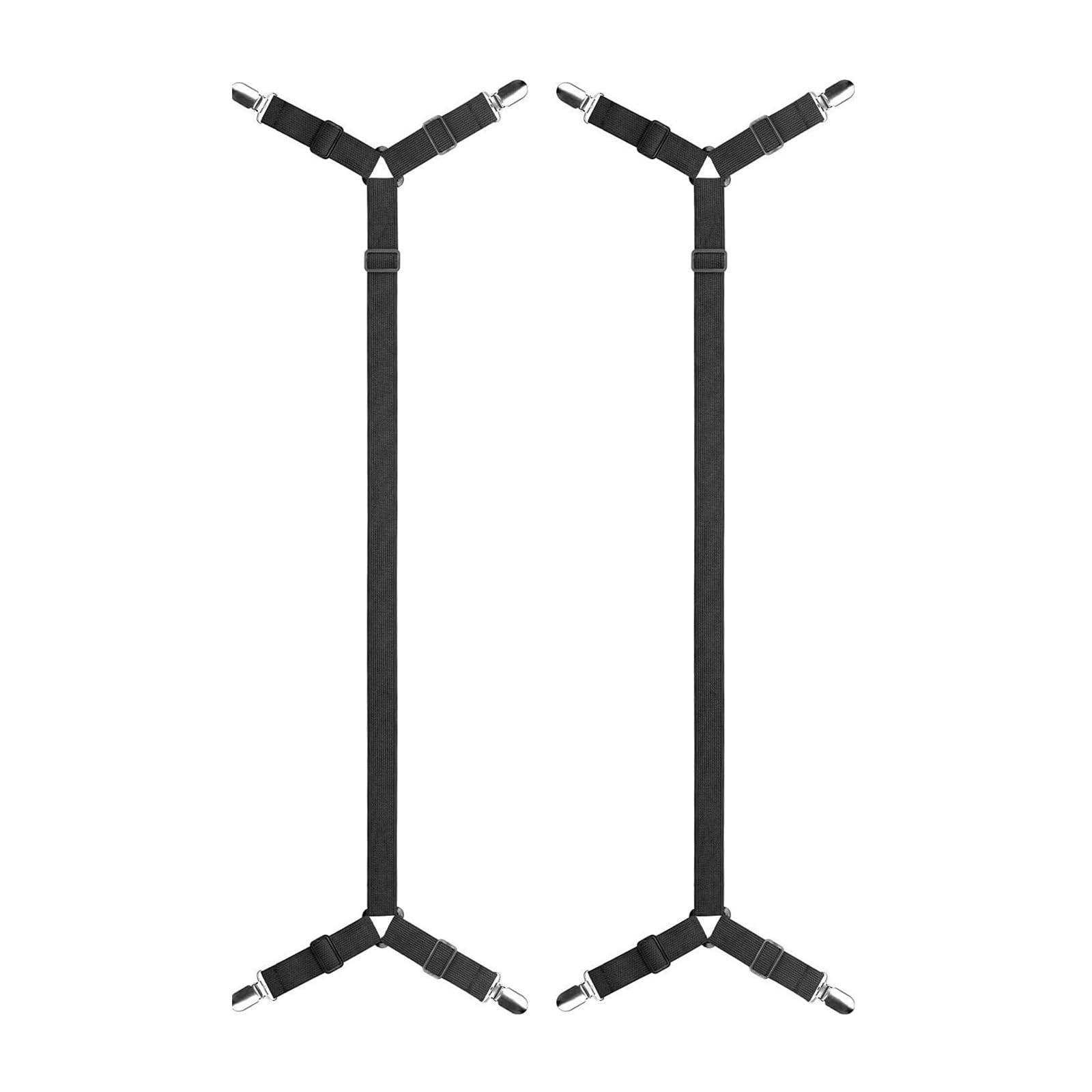 HDOYTXXM 2 Pack Fabric Sheet Metal Clamps Secures Fit Sheets Without Damage Adjustable Bed Tensioners for Any Bed Frame Fastening Strap