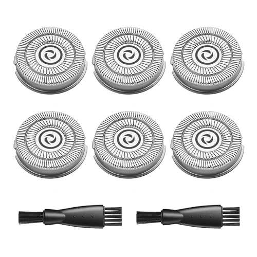 6 lames de rechange en acier avec 2 brosses pour rasoir SweetLF SWS7105