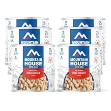 Mountain House Freeze-Dried Cooked Diced Chicken #10 Can 84 Total Servings 6 Cans, 14 Servings Each Ready-to-Eat Emergency Survival Canned Food Gluten-Free, Dairy-Free, High-Protein, Shelf-Stable Long-Term Food Storage for Camping, Hiking, Backpacking & Disaster Preparedness Made in USA