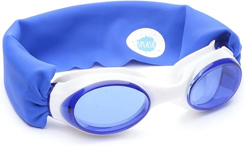 Splash Place Gafas de natación con correa de tela, divertidas, modernas, cómodas, para adultos y niños