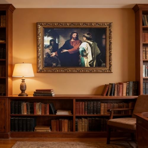 Décoration murale Jésus et le jeune homme riche Hofmann tableau bureau 40x61 - 5