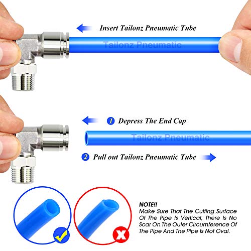 TAILONZ Pneumatische Armaturen Set 30 Stück – 1/2" OD, Push-to-Connect, Für Luftschläuche